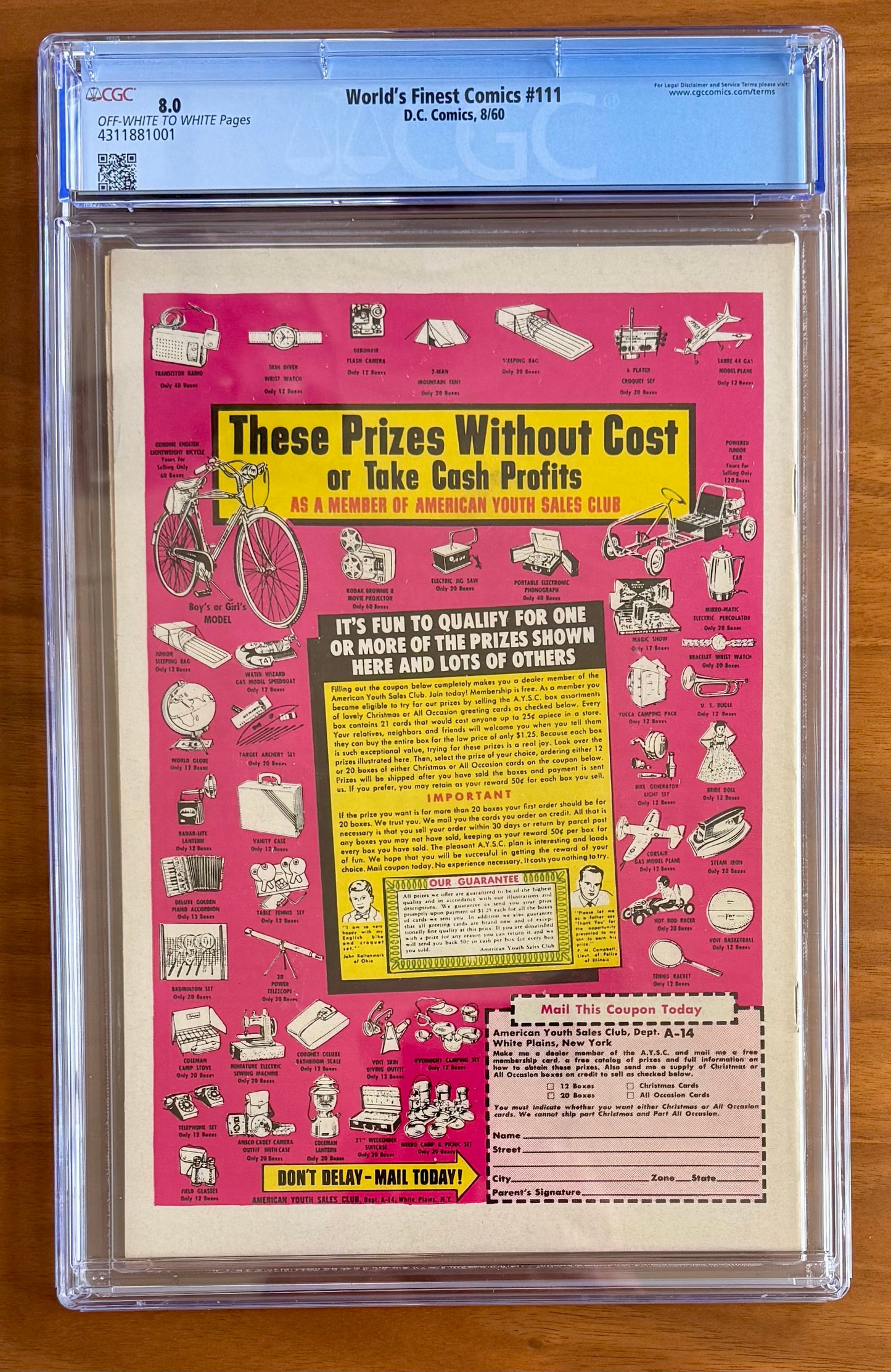 World's Finest #111 CGC 8.0