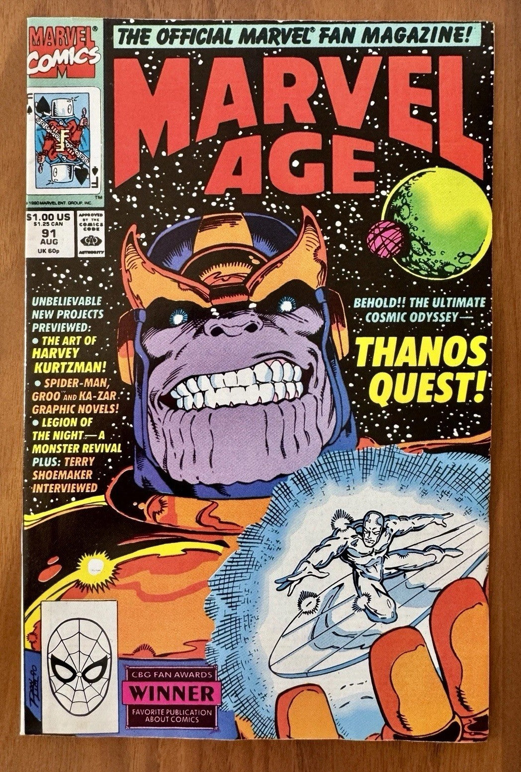 Marvel Age #91 Thanos Silver Surfer VF
