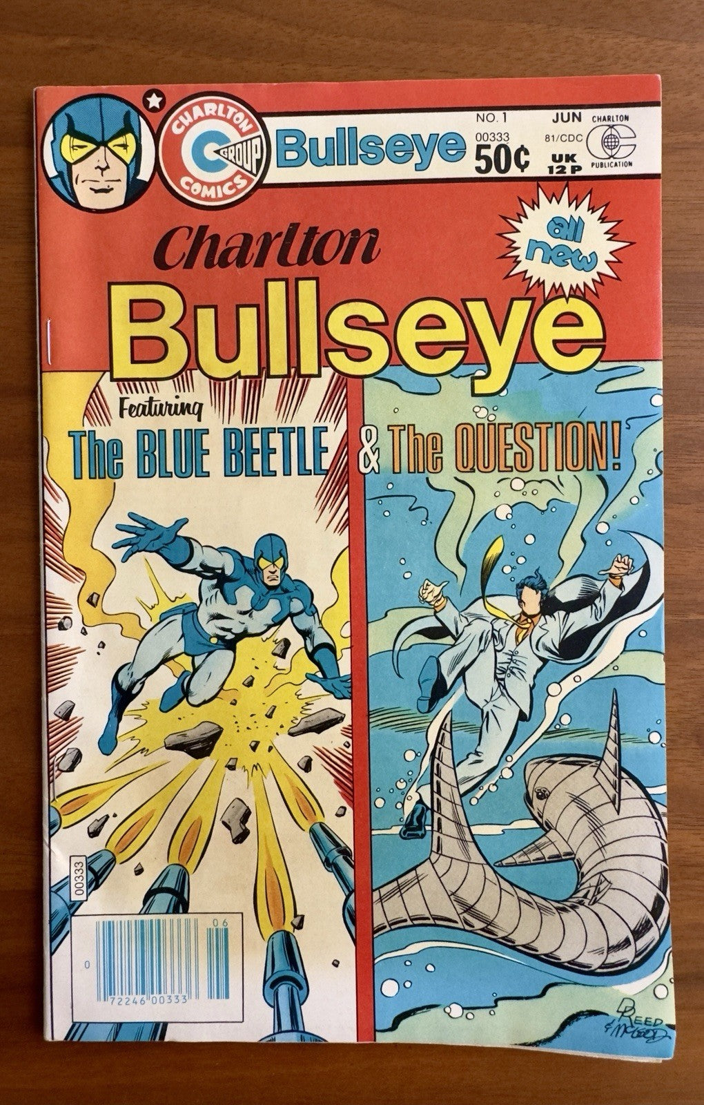 Charlton Bullseye #1 1st Rocket Rabbit VF- 7.5