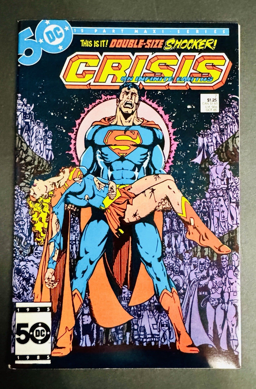 Crisis on Infinite Earths #7 (DC Comics, 1985) George Perez - Death of Supergirl