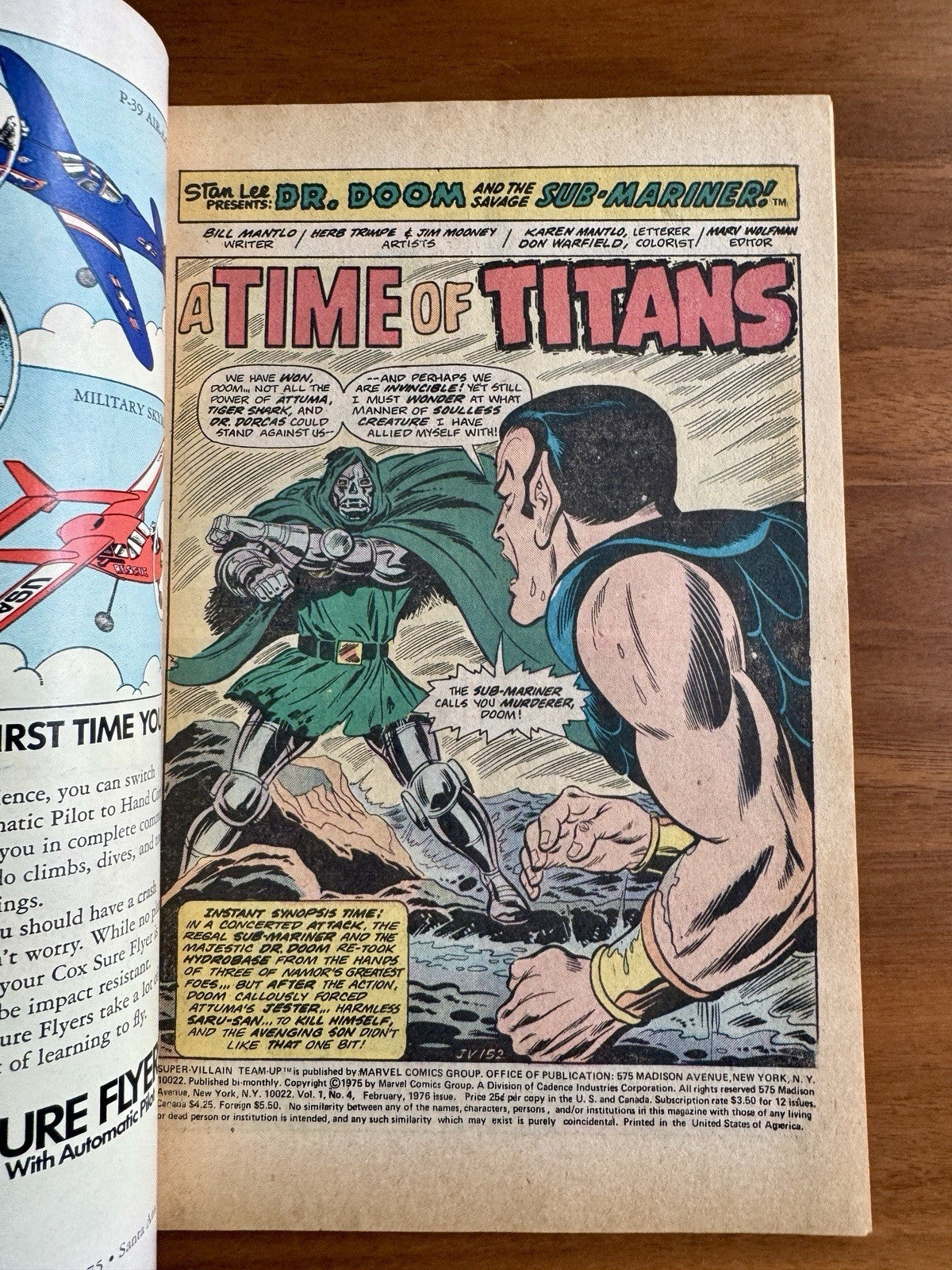 Super-Villain Team-Up #4 Dr. Doom & Sub-Mariner VF/NM