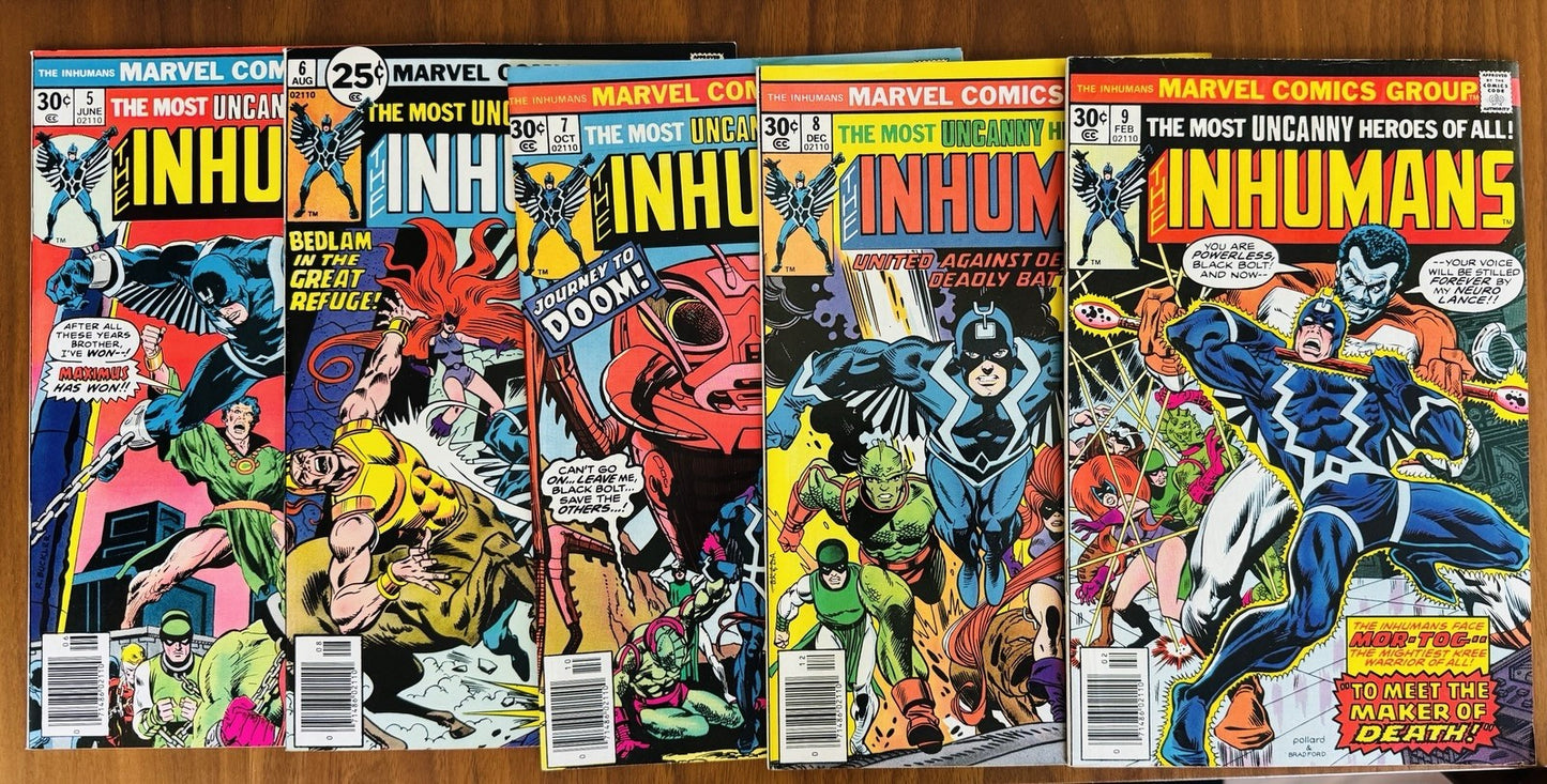 Inhumans 1 - 12 (1975) Key Issues 7.5 - 9.0 VF George Perez Complete Series
