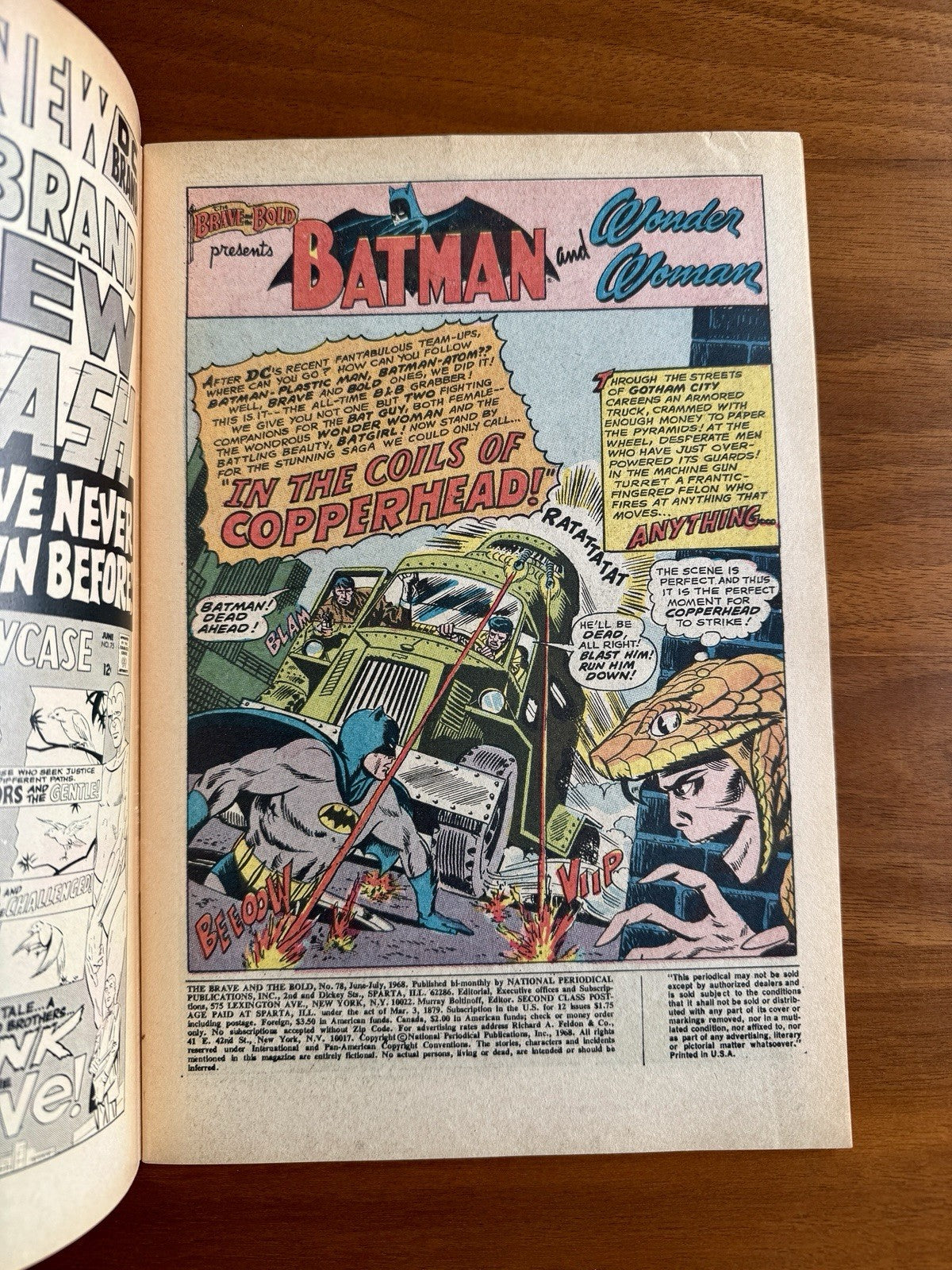 Brave and the Bold #78 VF- 7.5 - 1st Appearance Copperhead