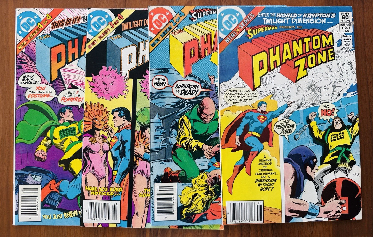 Superman Phantom Zone #1,2,3,4 Complete DC Comic Story Set) VF/NM Newstand
