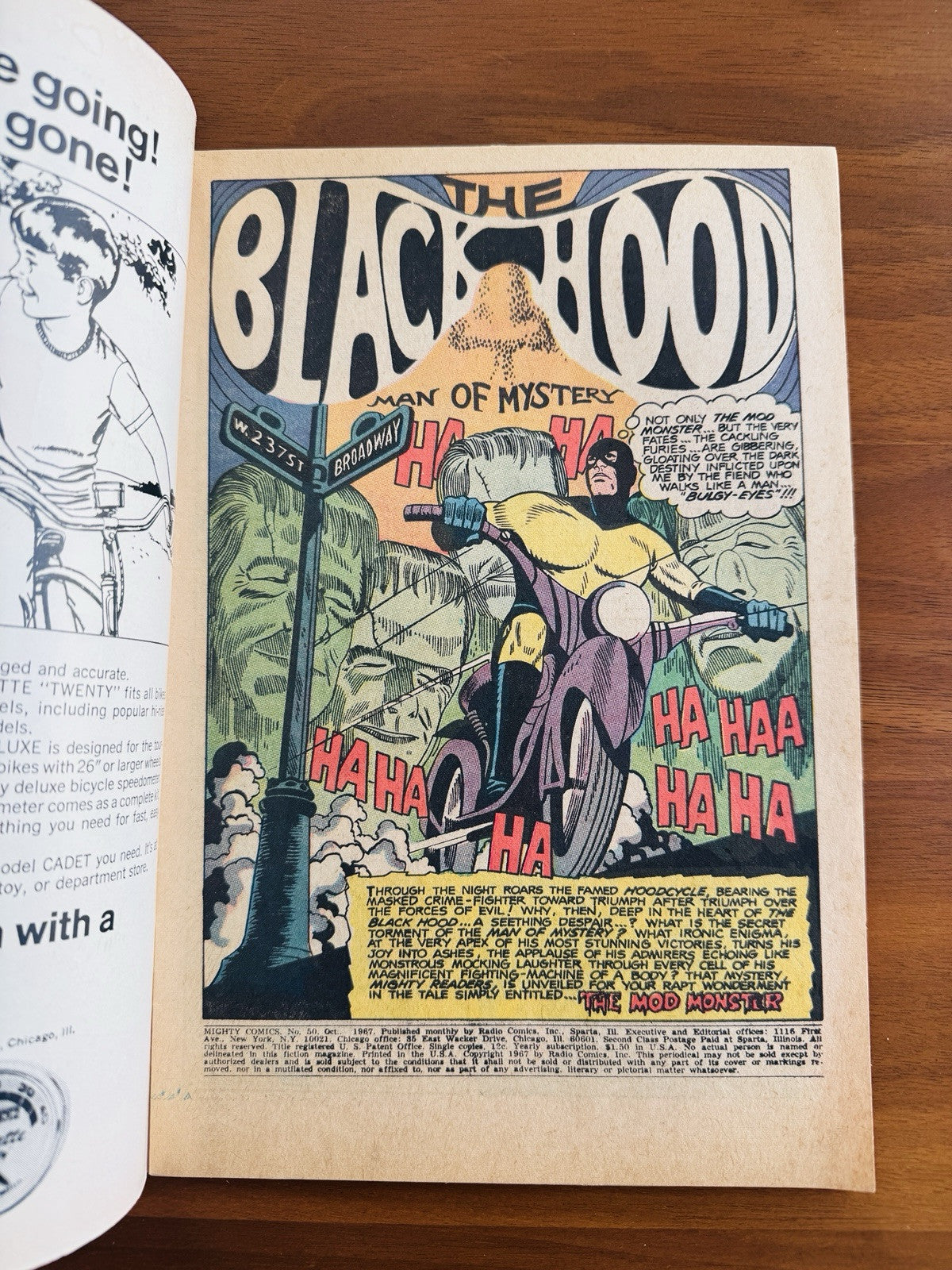 Black Hood Man of Mystery #50 Fine 6.0