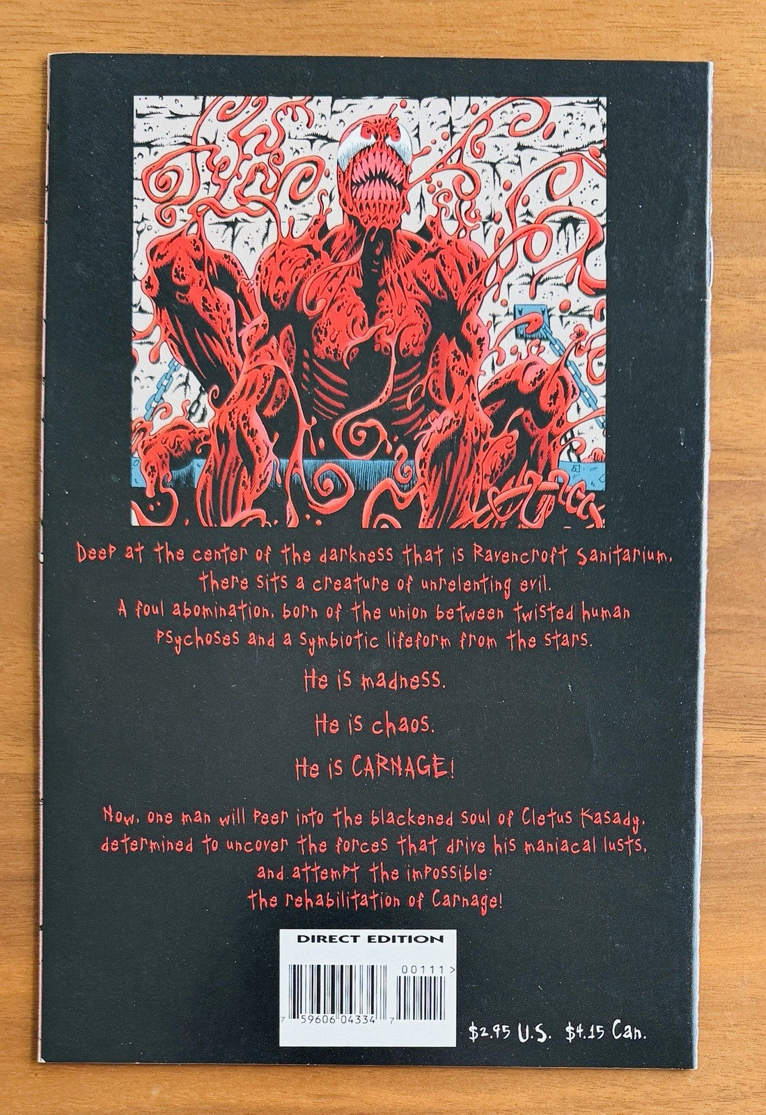 Carnage Mind Bomb #1 NM- 9.2 1st Carnage Solo Title