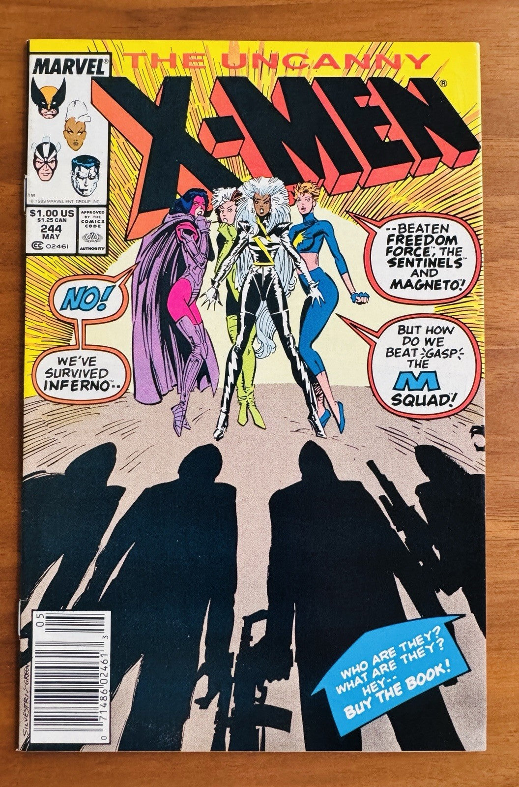 X-Men #244 (1989) VF/NM 1st Jubilee Newsstand