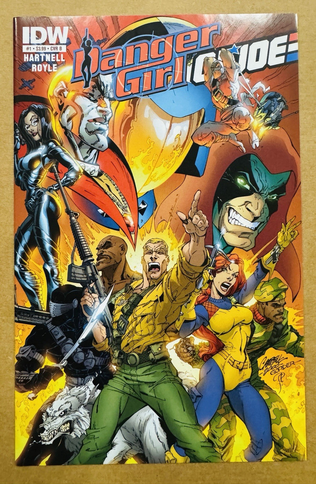 Danger Girl /GI Joe #1A & 1B J. Scott Campbell IDW VF