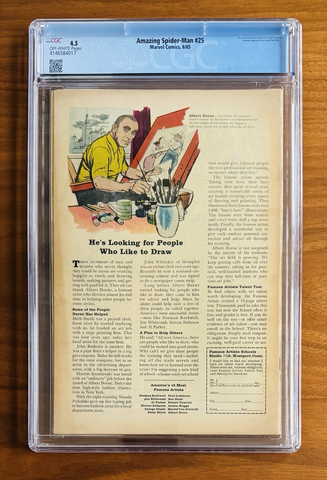 Amazing Spider-Man #25 CGC 4.5 Pages 1st Mary Jane appearance