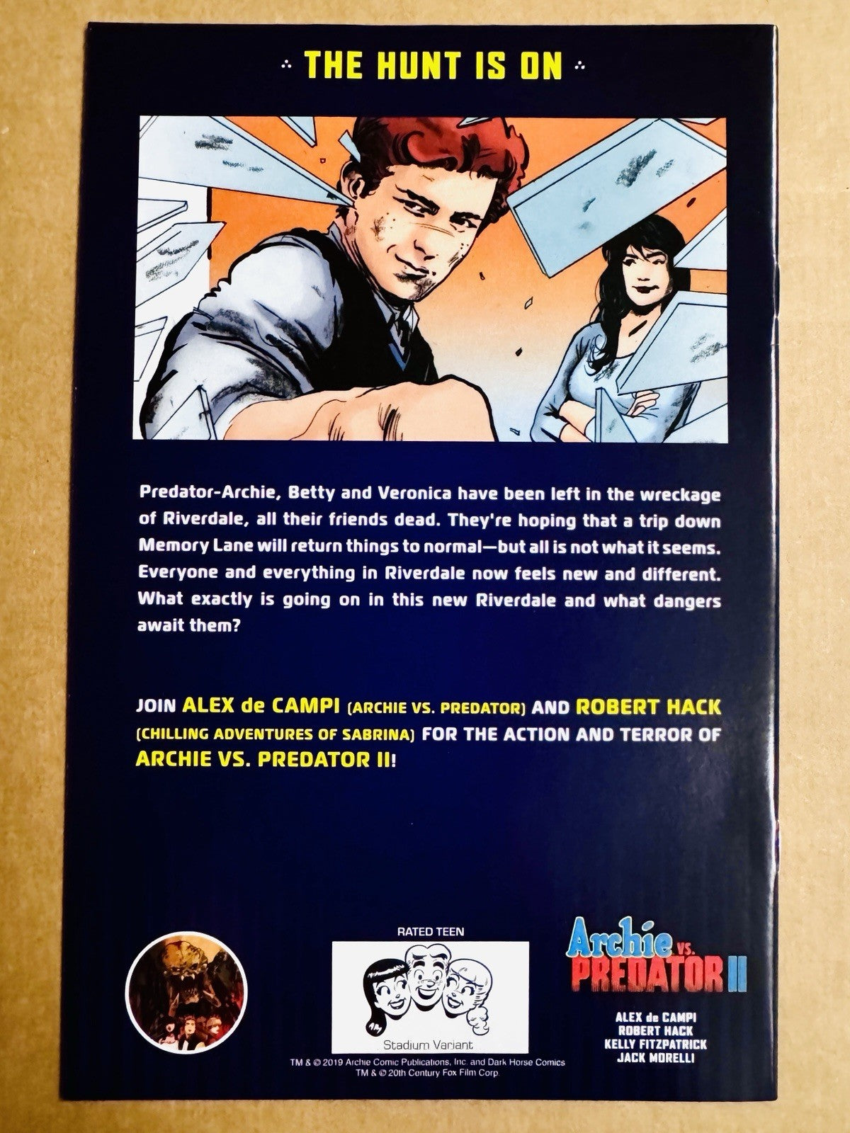 Archie vs. Predator II -House of Secrets 92 Homage NM 9.4 Virgin Variant