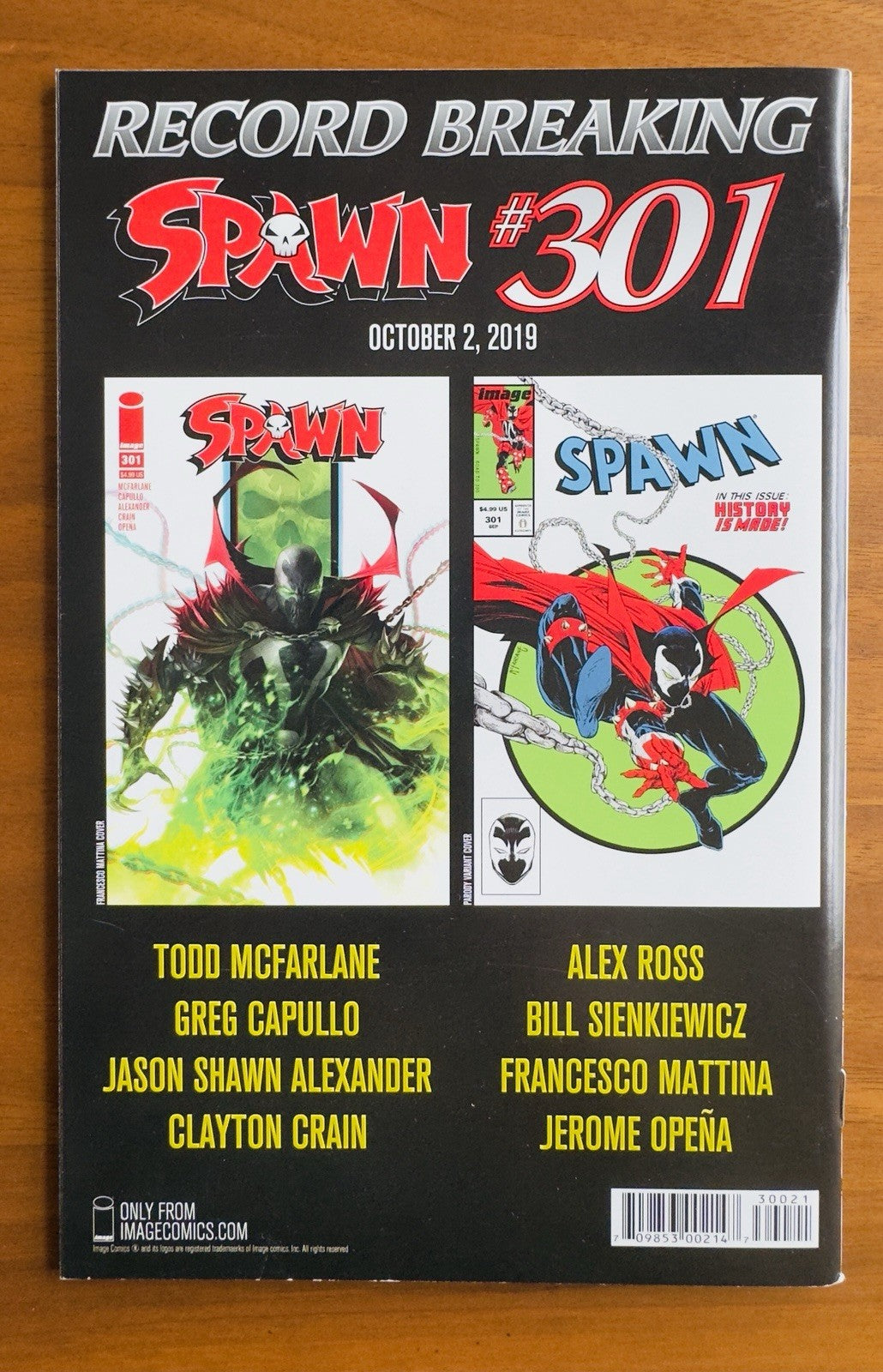 Spawn #300 B&W Variant NM