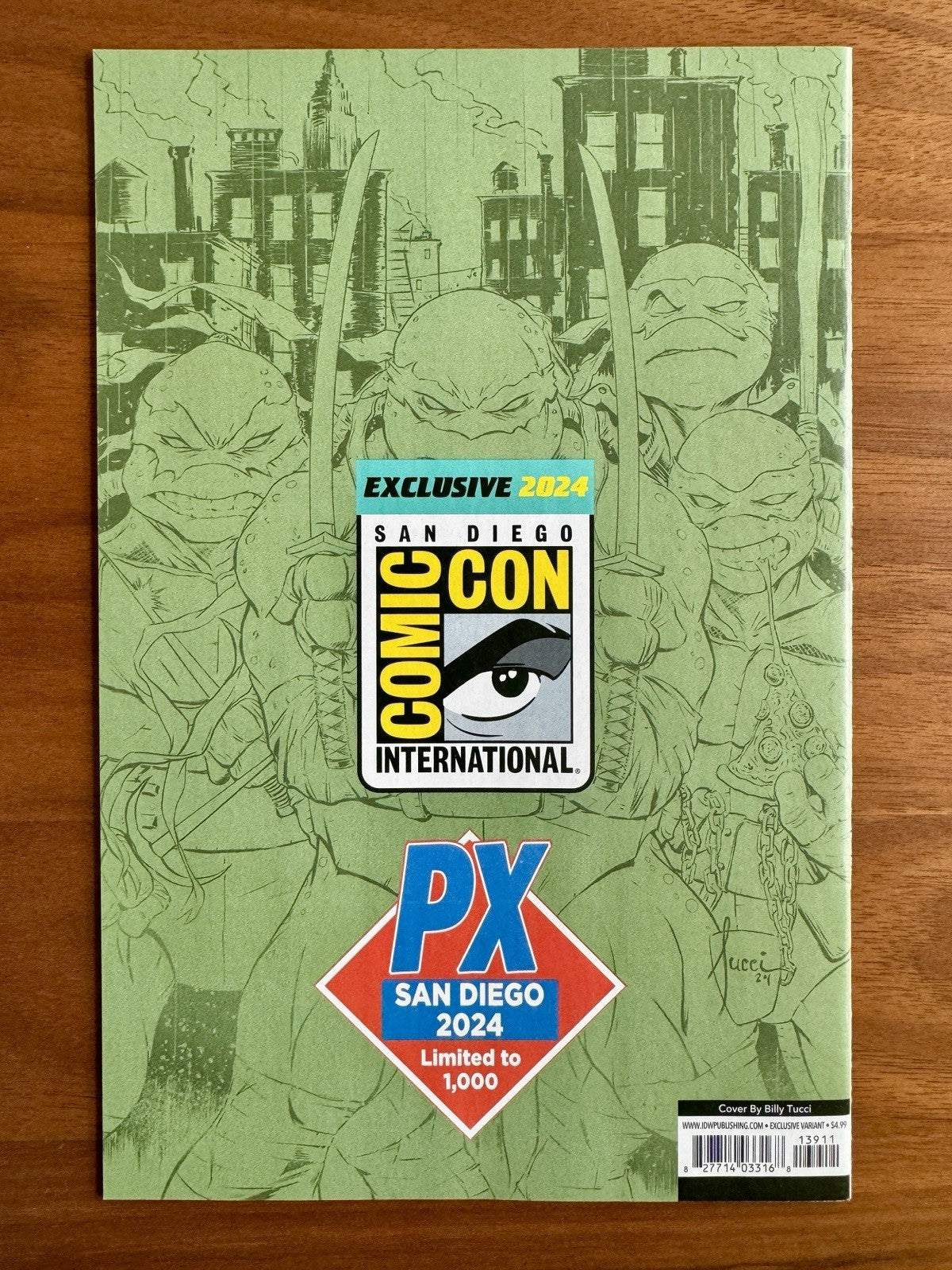 2024 SDCC Exclusive IDW Teenage Mutant Ninja Turtles #1 Tucci B & W Variant 1000