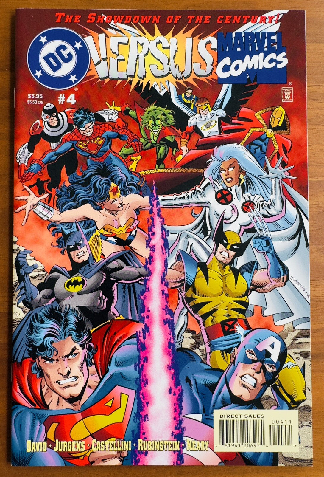 DC vs. Marvel #4 Superman Batman Hulk NM