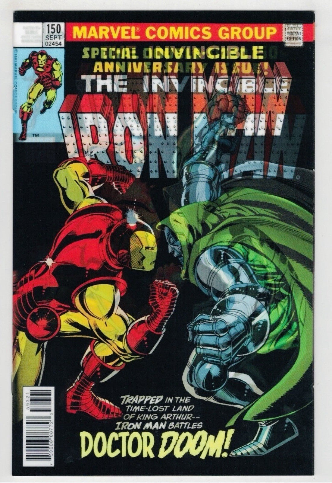 Invincible Iron Man #593 Lenticular Marvel Comics Doom #150 Homage NM+