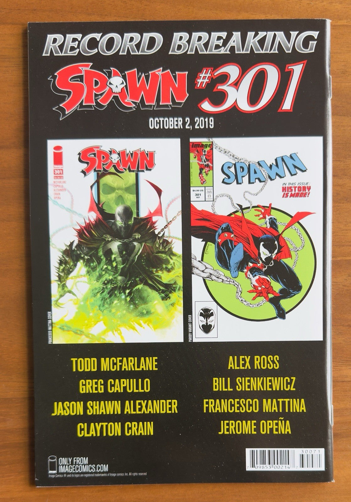 Spawn #300 J Scott Campbell Cover G Variant NM+