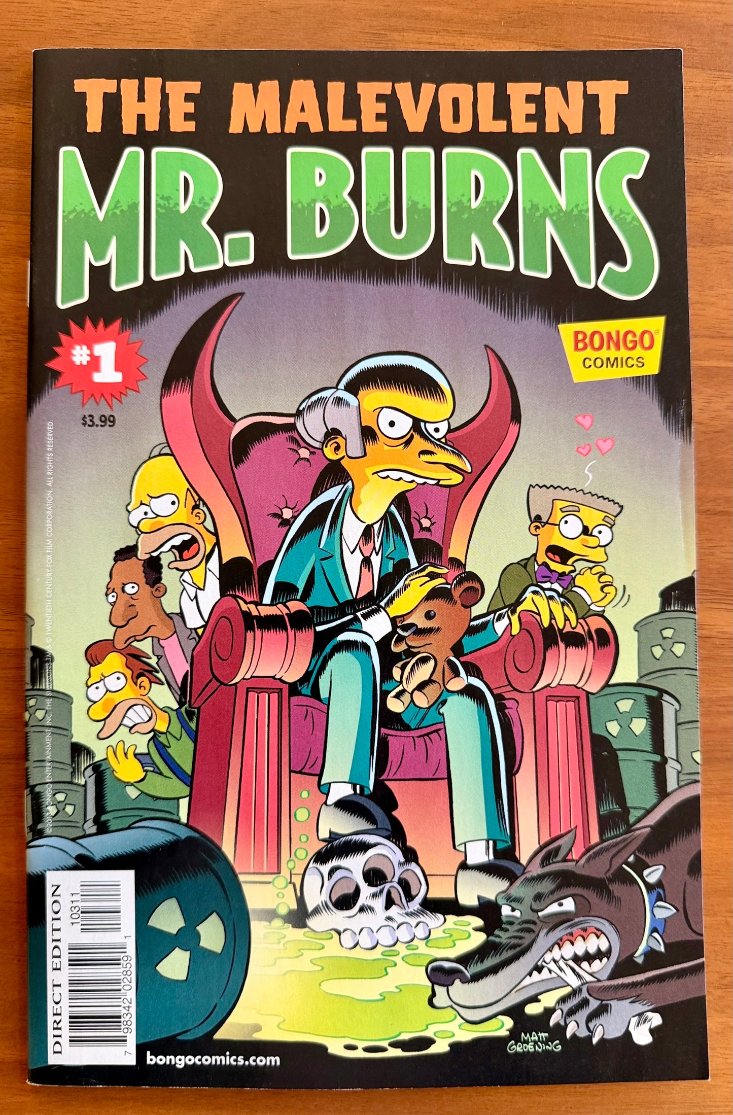 Malevolent Mr. Burns #1  NM 9.4