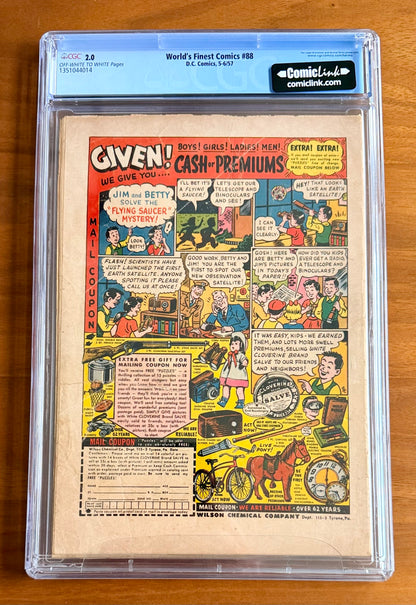 World’s Finest #88 CGC 2.0