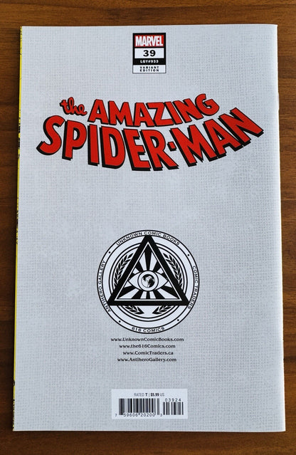 Amazing Spider-Man #39 Black Cat Unknown Comics Leirix Exclusive Virgin NM+