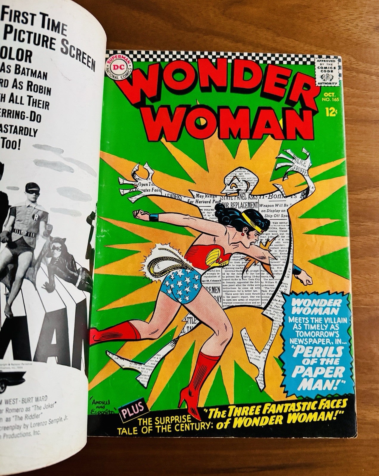 Wonder Woman 165 F/VF DOUBLE COVER 1st app Paperman