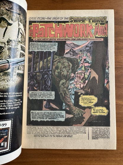Swamp Thing #3 - 1st Abby Arcane & Patchwork Man - Berni Wrightson F/VF (1973)