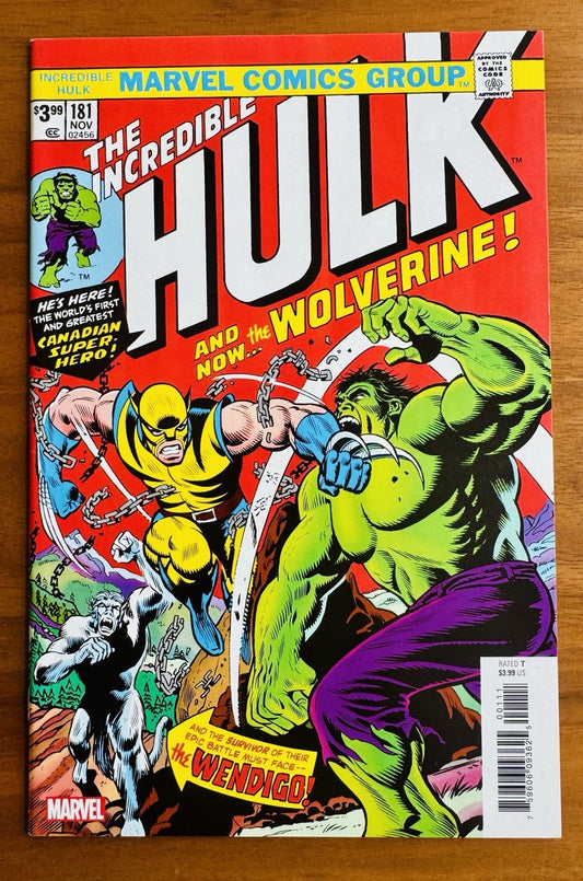 Incredible Hulk 181 (2019 Facsimile) NM+
