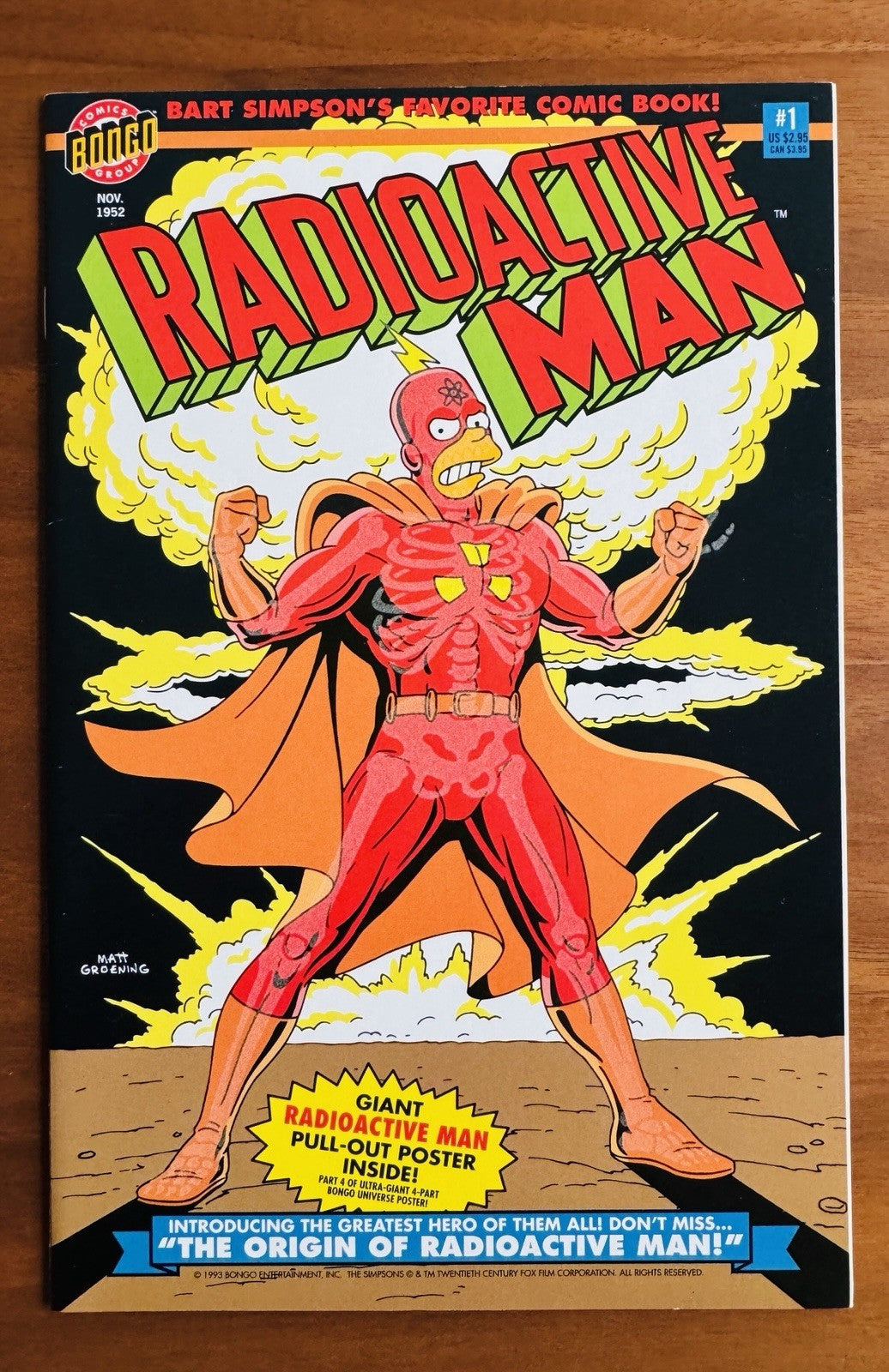 Radioactive Man #1 Glow in the dark Cover & Poster Bongo  NM-MT