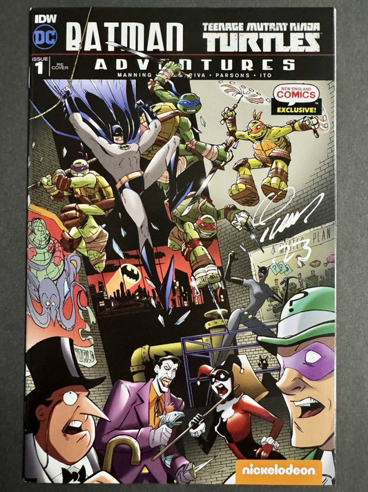Batman Teenage Mutant Ninja Turtles Adventures #1 Signed NM 9.4 1/1000