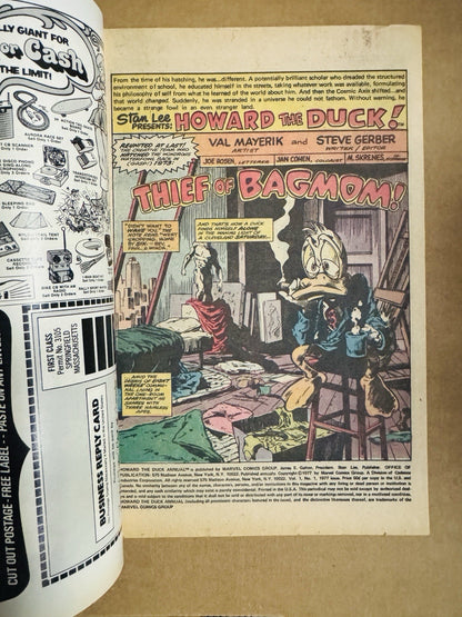 Howard the Duck #1 King-Size  Annual MARVEL VF -