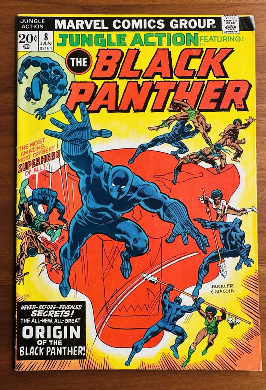 Jungle Action # 8 - Origin story Black Panther Fine+ 6.5