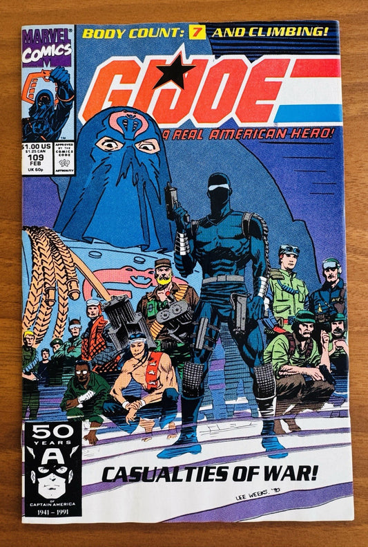 G.I. Joe A Real American Hero #109  VFNM 9.0