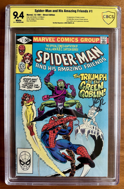 Spider-Man & His Amazing Friends #1 CBCS 9.4 - Signed by  John Romita, Jr.