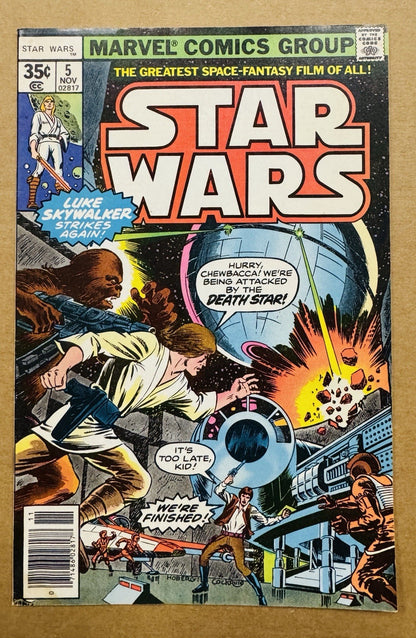 Star Wars #5 Newsstand 1st Appearance of Wedge Antilles Fine 6.0