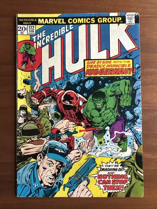 Incredible Hulk #172 - Origin & 1st Team-up  Juggernaut Fine+
