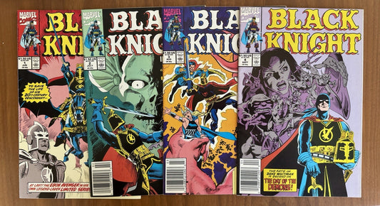 Black Knight #1 - 4 - 1st Solo Title Newsstand Variant High Grade Marvel 1990