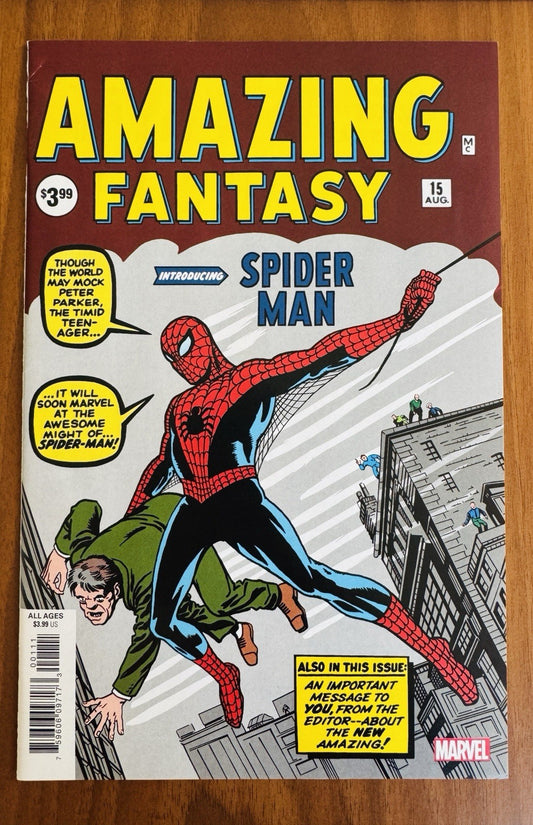 Amazing Fantasy # 15 Facsimile edition  VF/NM