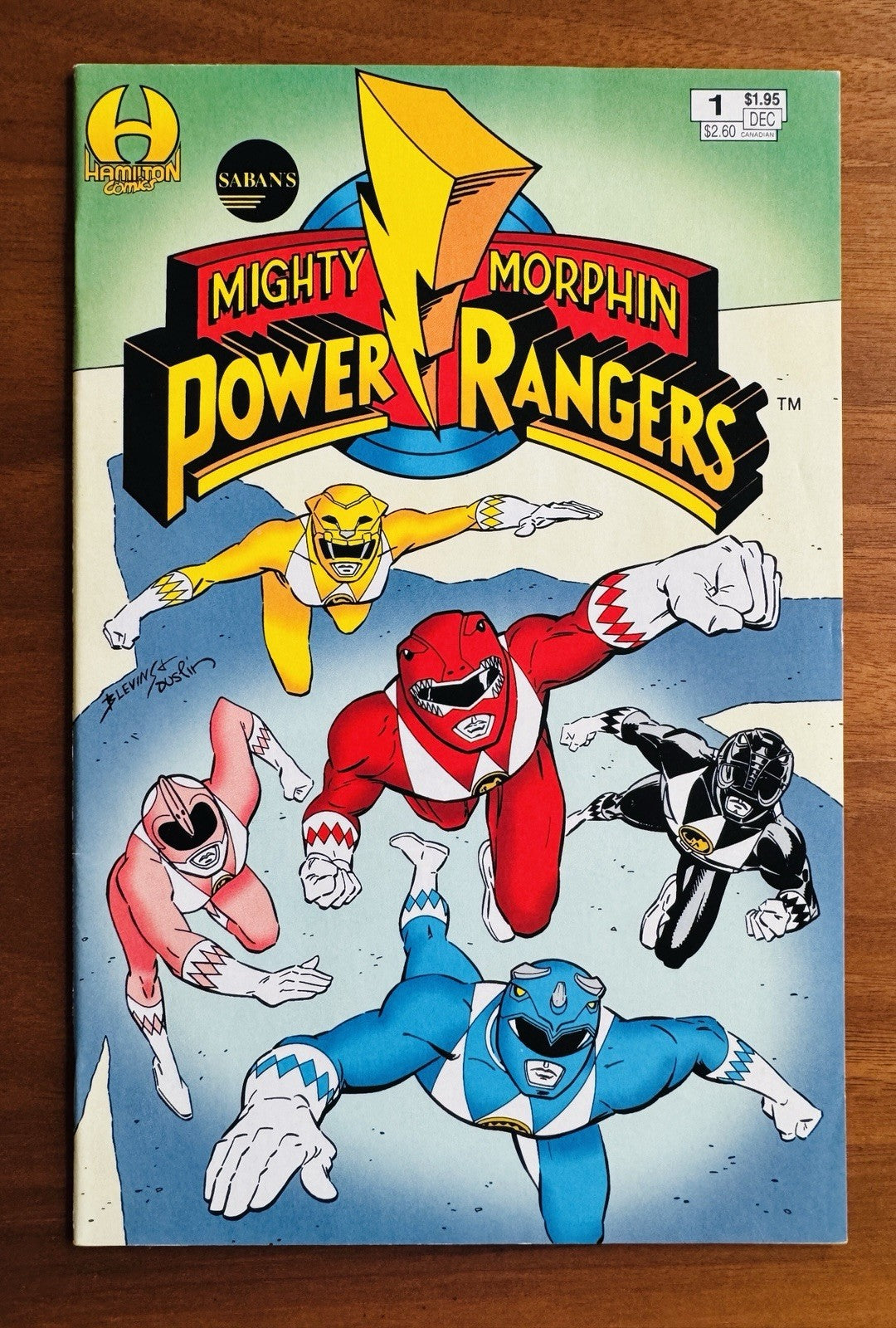 Mighty Morphin Power Rangers # 1 White Ranger Card Attached VFNM