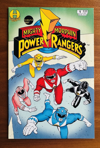 Mighty Morphin Power Rangers # 1 White Ranger Card Attached VFNM