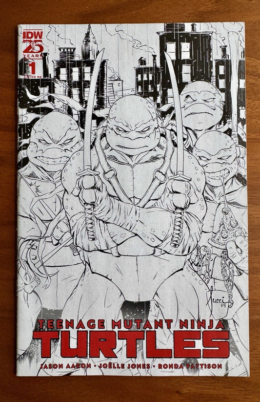 2024 SDCC Exclusive IDW Teenage Mutant Ninja Turtles #1 Tucci B & W Variant 1000