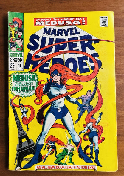 Marvel Super-Heroes #15 1st Solo Medusa F/ 6.0