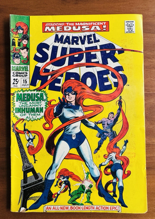 Marvel Super-Heroes #15 1st Solo Medusa F/ 6.0