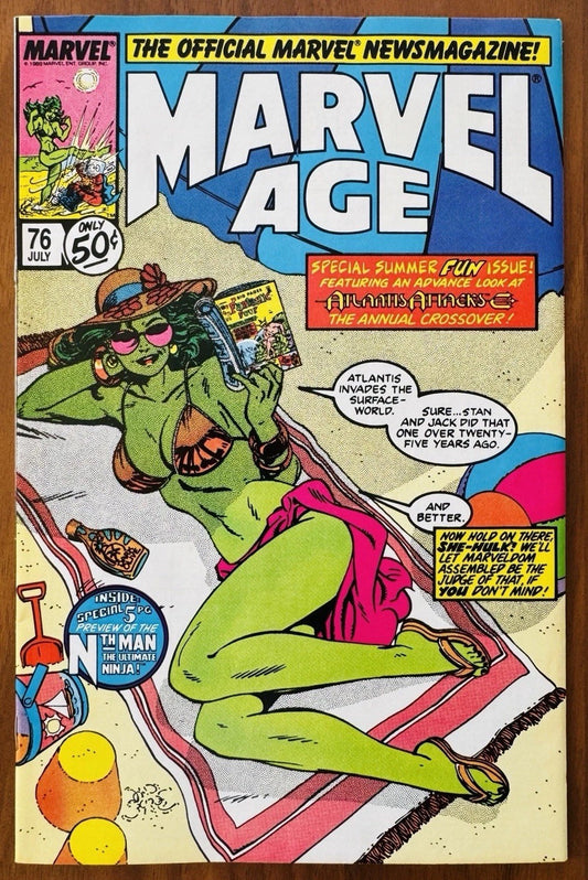Marvel Age #76 She-Hulk Swimsuit Cover - VF  8.0