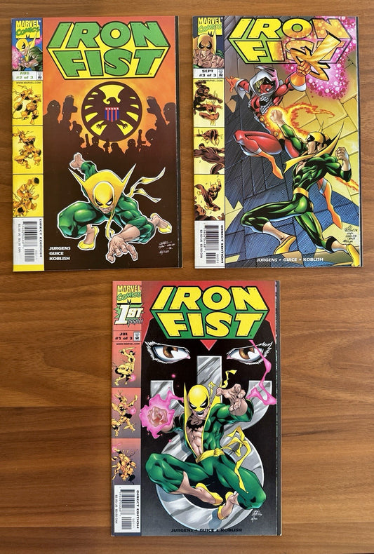 Iron Fist  #1-3 (1998) - VF/VF+ Complete Series