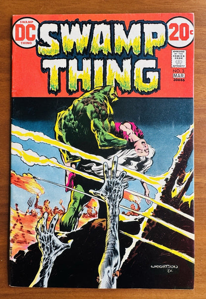 Swamp Thing #3 - 1st Abby Arcane & Patchwork Man - Berni Wrightson F/VF (1973)