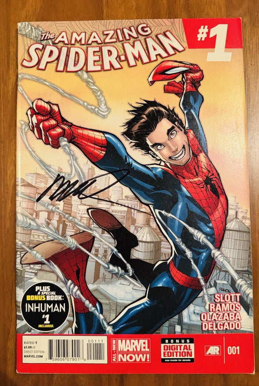 Amazing Spider-Man #1 (2014) VF/NM signed by Humberto Ramos