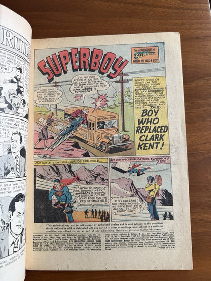 Superboy #112 - Superbaby's Super-Pranks VG 4.0